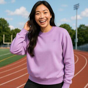 Fila Womens Light Purple Crewneck Sweatshirt Size Large with Pockets